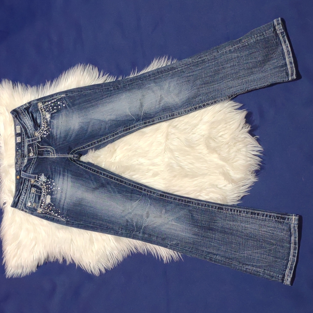 Miss Me Slim Bootcut Jeans size 26 - Picture 2 of 11
